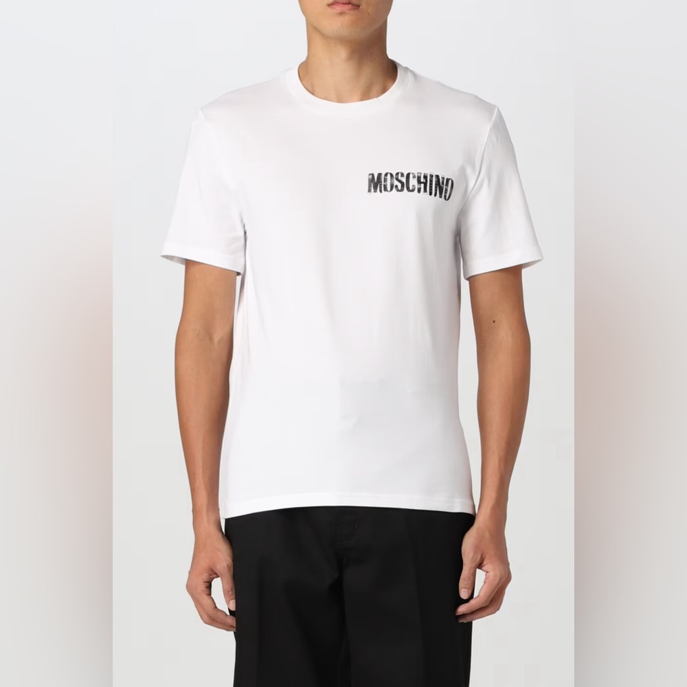 NWT Moschino Couture cotton t-shirt with printed logo M Sz L